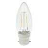 2W BC LED CLEAR FILAMENT CANDLE